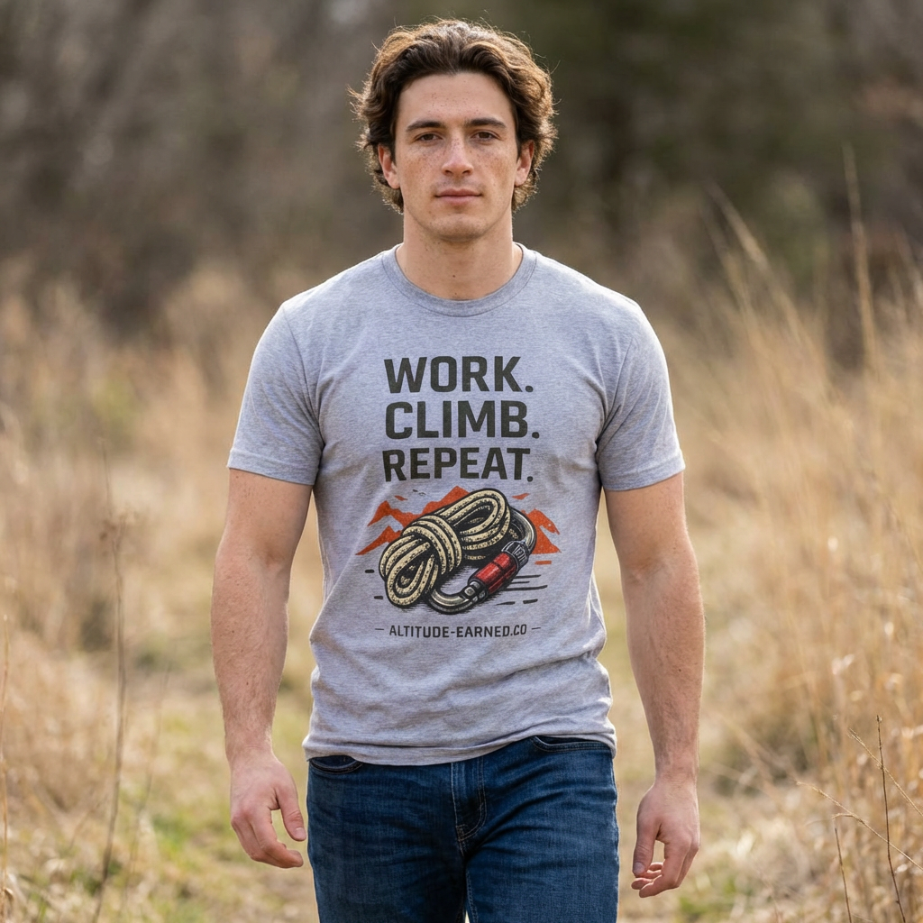 Work. Climb. Repeat. Cotton T-Shirt