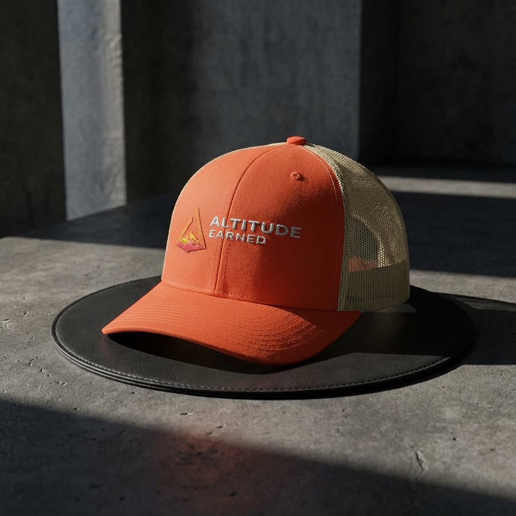 Logo Snapback Trucker Cap — Embroidered Mesh Hat