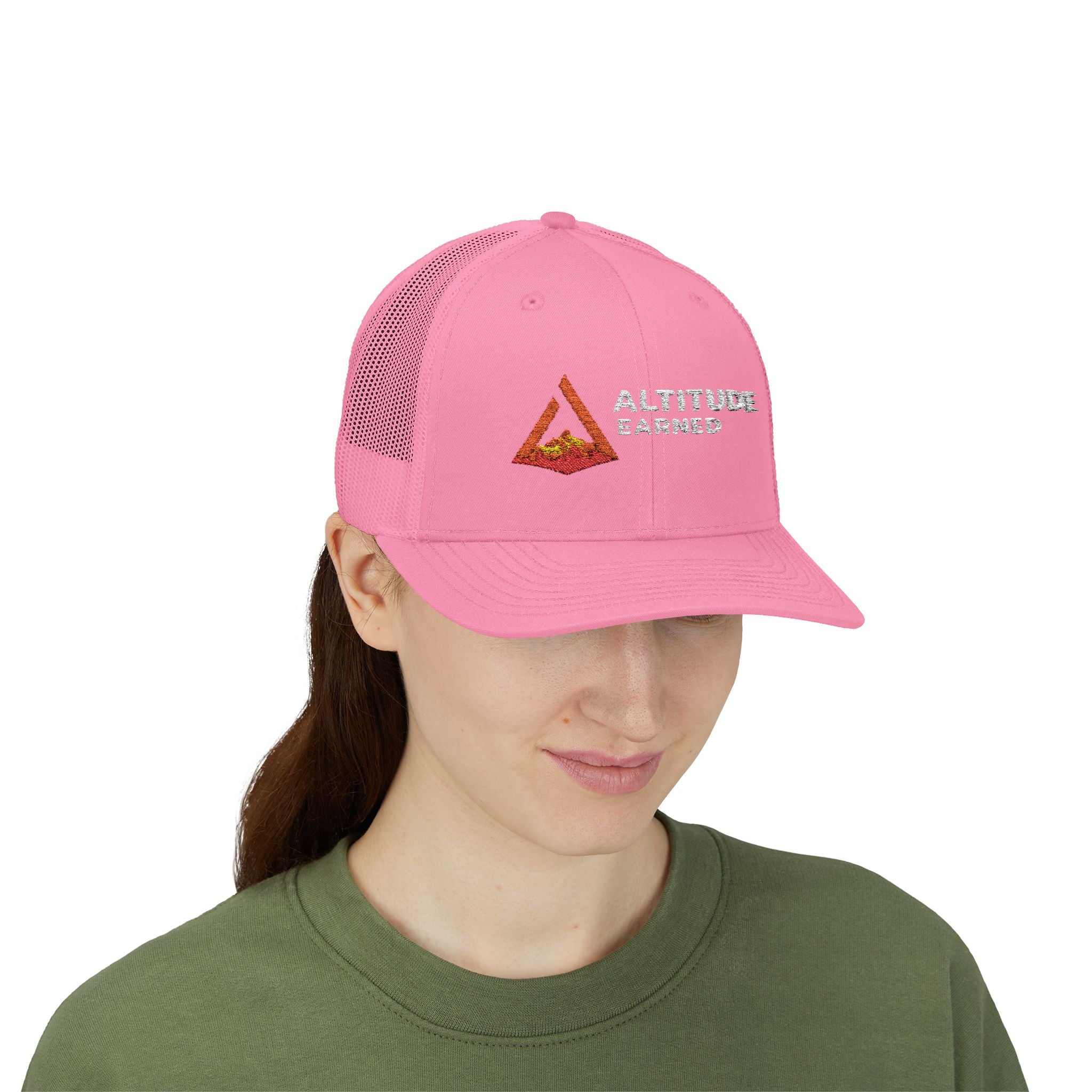 Logo Snapback Trucker Cap — Embroidered Mesh Hat